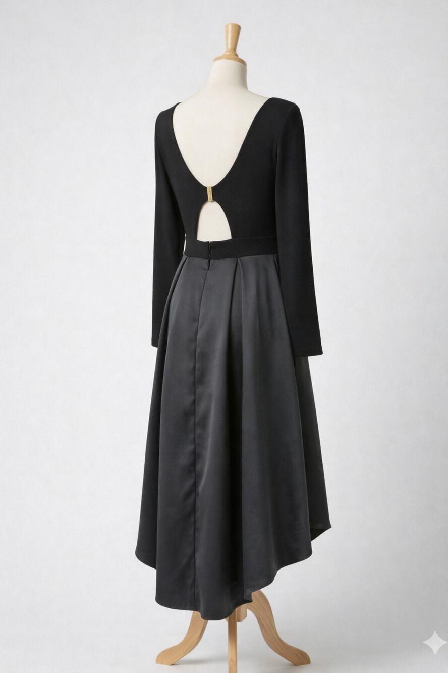 Anthropologie Hutch Womens 4 Black Cutout High-Low Formal Dress Whimsigoth Prom